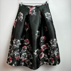 Anthropologie Sam & Lavi Emerald Bouquet Floral Full Skirt